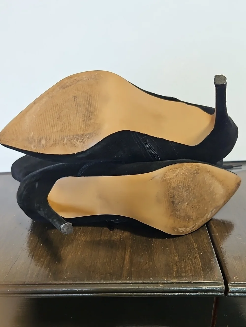 Steve Madden Jinx Black Suede Lace Up Booties Size 10